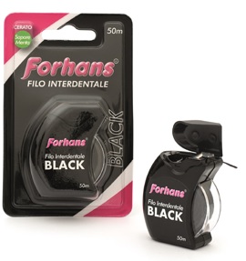 FORHANS FILO INTERDENTALE BLACK 50 METRI - Farmacia Mastrangelo 