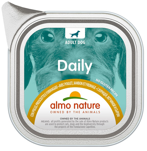 DAILY MENU DOG POLLO PROSCIUTTO FORMAGGIO 100 G - Farmacia Mastrangelo 