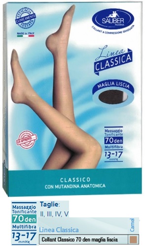 SAUBER CLASSICO COLLANT 70 DENARI MAGLIA LISCIA CAMEL 4 - Farmacia Mastrangelo 