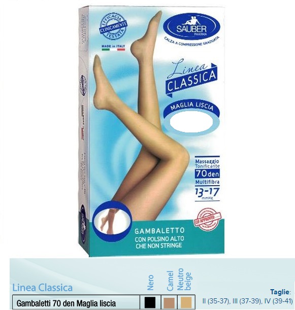 SAUBER GAMBALETTO MAGLIA LISCIA 140 DENARI BEIGE 4 - Farmacia Mastrangelo 
