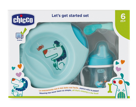 CHICCO SET PAPPA 6 MESI+ AZZURRO - Farmacia Mastrangelo 