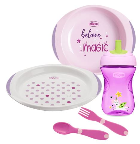 CHICCO SET PAPPA 12 MESI+ ROSA - Farmacia Mastrangelo 