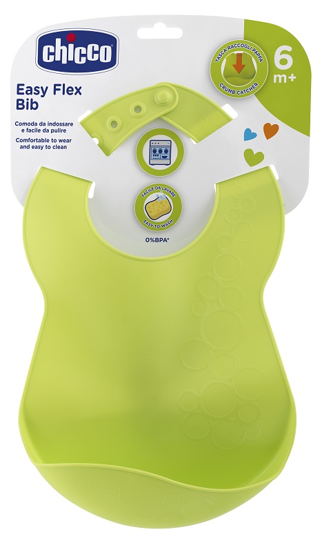 CHICCO BAVAGLINA RIGIDA 6M+ VERDE - Farmacia Mastrangelo 