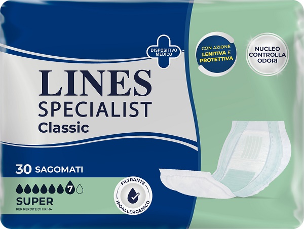 PANNOLONE LINES SPECIALIST CLASSIC SAGOMATO SUPER 30 PEZZI - Farmacia Mastrangelo 