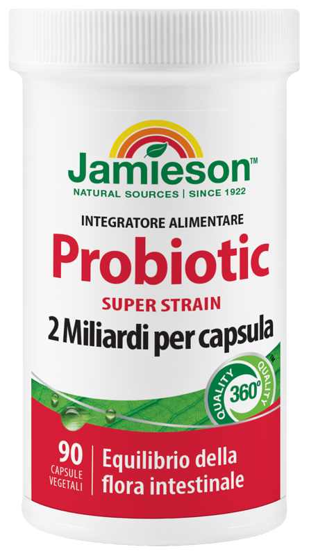 JAMIESON PROBIOTIC SUPER STRAIN 90 CAPSULE VEGETALI - Farmacia Mastrangelo 