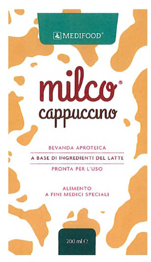 MEDIFOOD MILCO BEVANDA APROTEICA CAPPUCCINO 6 X 200 ML - Farmacia Mastrangelo 
