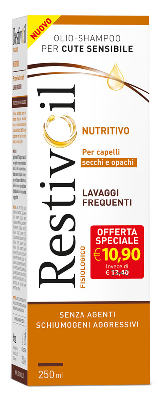 RESTIVOIL NUTRITIVO PER CAPELLI SECCHI E OPACHI LAVAGGI FREQUENTI OFFERTA SPECIALE 250 ML - Farmacia Mastrangelo 
