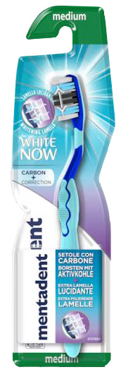 MENTADENT SPAZZOLINO WHITE NOW CARBON - Farmacia Mastrangelo 