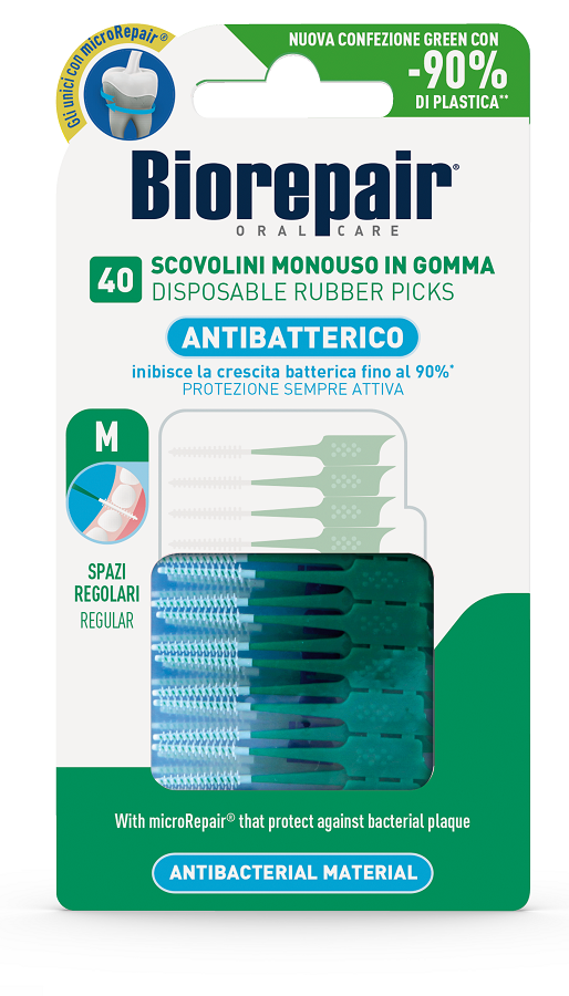 BIOREPAIR ORAL CARE ANTIBATTERICO 40 SCOVOLINI MONOUSO SPAZI REGOLARI - Farmacia Mastrangelo 