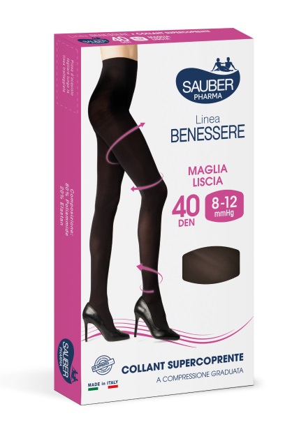 COLLANT SUPERCOPRENTE SAUBER 8-12MMHG NERO 4 - Farmacia Mastrangelo 