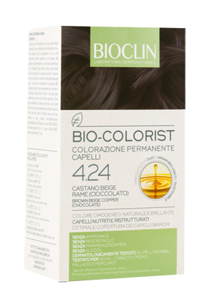 BIOCLIN BIO COLORIST 4,24 CASTANO BEIGE RAME CIOCCOLATO - Farmacia Mastrangelo 