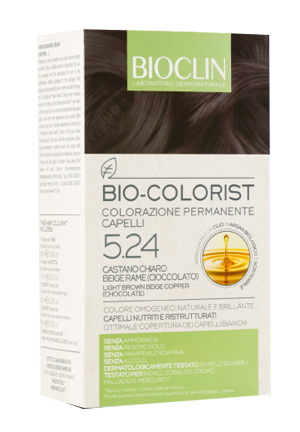BIOCLIN BIO COLORIST 5,24 CASTANO CHIARO BEIGE RAME CIOCCOLATO - Farmacia Mastrangelo 