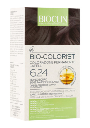 BIOCLIN BIO COLORIST 6,24 BIONDO SCURO BEIGE RAME - Farmacia Mastrangelo 