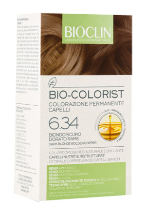 BIOCLIN BIO COLORIST 6,34 BIONDO SCURO DORATO RAME - Farmacia Mastrangelo 