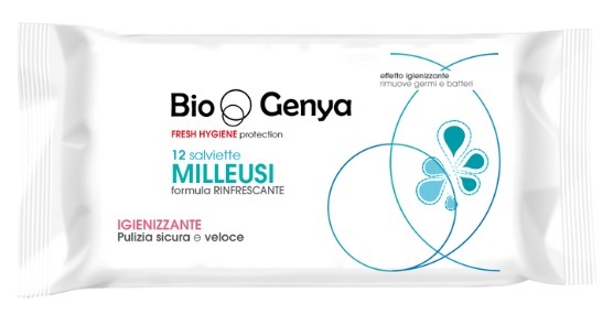 BIOGENYA FRESH HYGIENE PROTECTION 12 SALVIETTE MILLEUSI RINFRESCANTE IGIENIZZANTE - Farmacia Mastrangelo 