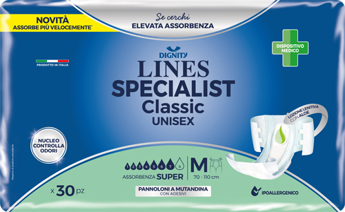PANNOLONE MUTANDINA LINES SPECIALIST CLASSIC SUPER ULTRA MM 30 PEZZI - Farmacia Mastrangelo 