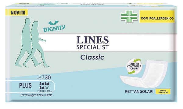PANNOLONE LINES SPECIALIST CLASSIC RETTANGOLARE SENZA BARRIERA CONTROL 30 PEZZI - Farmacia Mastrangelo 