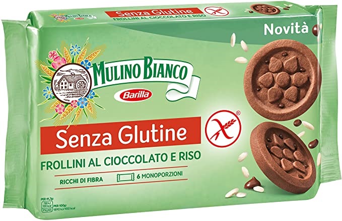 MULINO BIANCO SENZA GLUTINE FROLLINI AL CIOCCOLATO E RISO 6 MONOPORZIONI DA 41,66 G - Farmacia Mastrangelo 