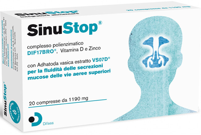 SINUSTOP 20 COMPRESSE DA 1190 MG - Farmacia Mastrangelo 