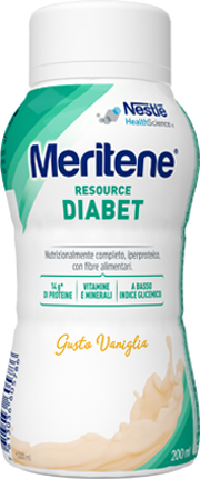 MERITENE RESOURCE DIABET VANIGLIA ALIMENTO IPERPROTEICO 28 VITAMINE E MINERALI 200 ML - Farmacia Mastrangelo 