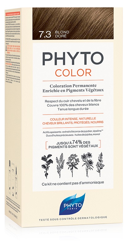 PHYTOCOLOR 7.3 BIONDO DORATO 1 LATTE + 1 CREMA + 1 MASCHERA + 1 PAIO DI GUANTI - Farmacia Mastrangelo 