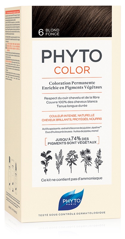 PHYTOCOLOR 6 BIONDO SCURO 1 LATTE+ 1 CREMA + 1 MASCHERA + 1 PAIO DI GUANTI - Farmacia Mastrangelo 
