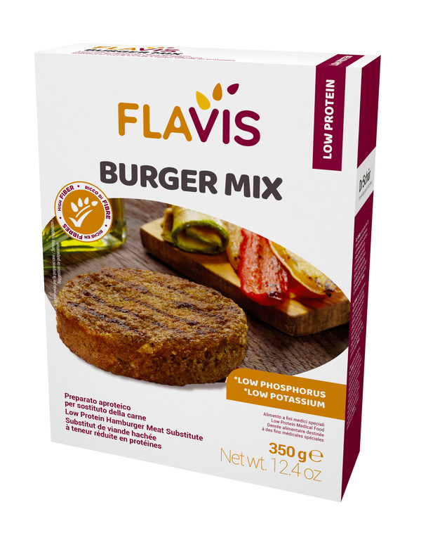 FLAVIS BURGER MIX PREPARATO APROTEICO PER SOSTITUTO DELLA CARNE 350 G - Farmacia Mastrangelo 