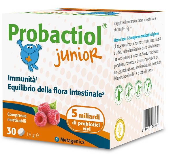 PROBACTIOL JUNIOR 30 COMPRESSE MASTICABILI NEW - Farmacia Mastrangelo 