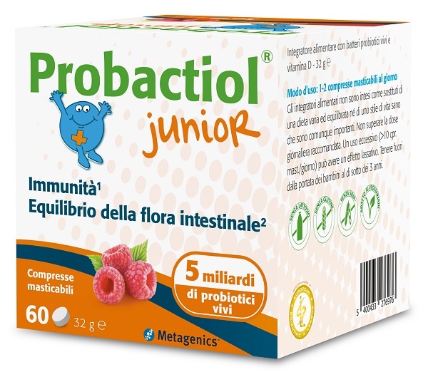 PROBACTIOL JUNIOR 60 COMPRESSE MASTICABILI NEW - Farmacia Mastrangelo 