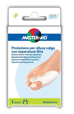 PROTEZIONE MASTER-AID FOOTCARE PER ALLUCE VALGO CON SEPARATORE DITA INTEGRATO 1 PEZZO D9 - Farmacia Mastrangelo 
