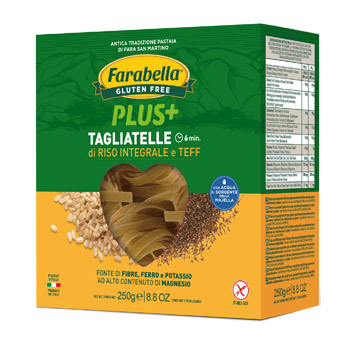 FARABELLA TAGLIATELLE RISO INTEGRALE E TEFF 250 G - Farmacia Mastrangelo 