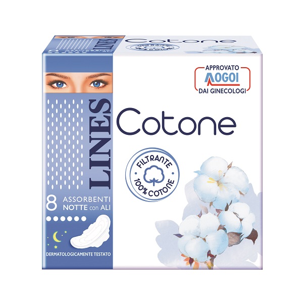 LINES COTONE ULTRA NOTTE 8 PEZZI - Farmacia Mastrangelo 