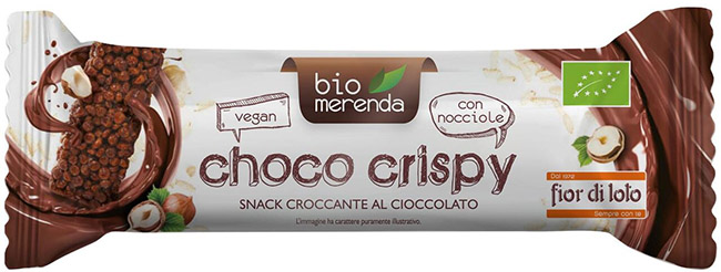 CHOCO CRISPY BARRETTA RISO SOFFIATO CACAO E NOCCIOLE 15 G - Farmacia Mastrangelo 
