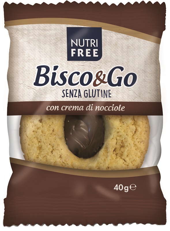 NUTRIFREE BISCO&GO CON CREMA DI NOCCIOLE 40 G - Farmacia Mastrangelo 