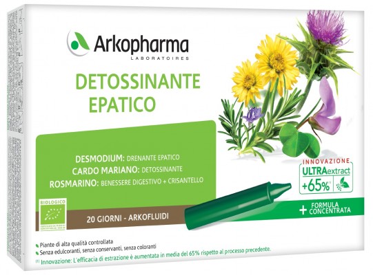 ARKOFLUIDI DETOSSINANTE EPATICO 20 FIALE - Farmacia Mastrangelo 