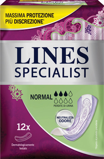 LINES SPECIALIST PANNOLONE NORMAL FARMA 12 PEZZI - Farmacia Mastrangelo 