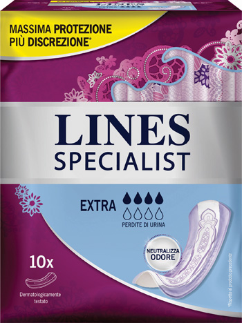 LINES SPECIALIST PANNOLONE EXTRA FARMA 10 PEZZI - Farmacia Mastrangelo 