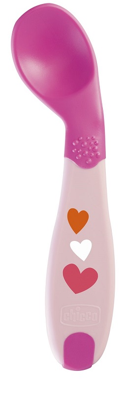 CHICCO CUCCHIAIO ANGOLATO 8M+ ROSA - Farmacia Mastrangelo 