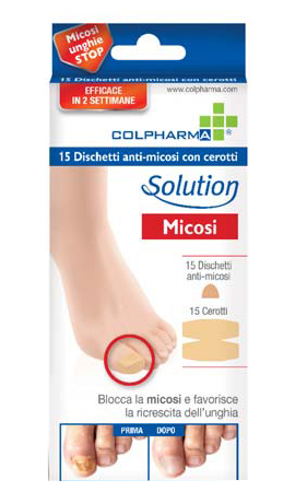DISCHETTO ANTIMICOSI CON CEROTTO COLPHARMA 15 PEZZI - Farmacia Mastrangelo 
