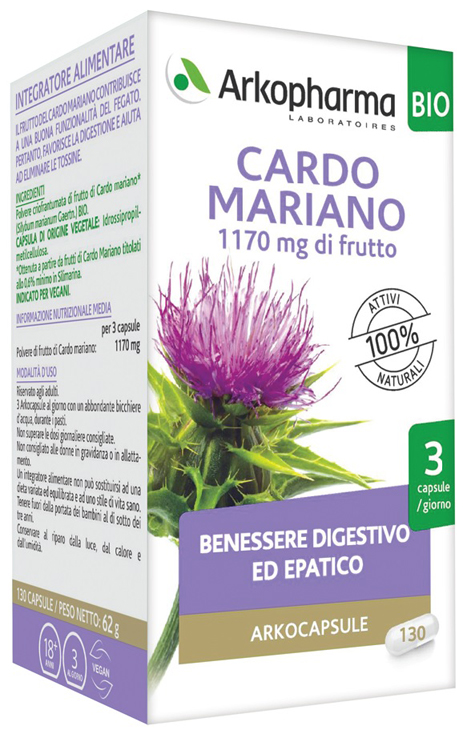 ARKO CAPSULE CARDO MARIANO BIO 130 CAPSULE - Farmacia Mastrangelo 