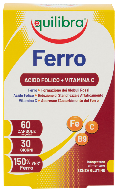 FERRO CON ACIDO FOLICO + VITAMINA C 60 CAPSULE - Farmacia Mastrangelo 