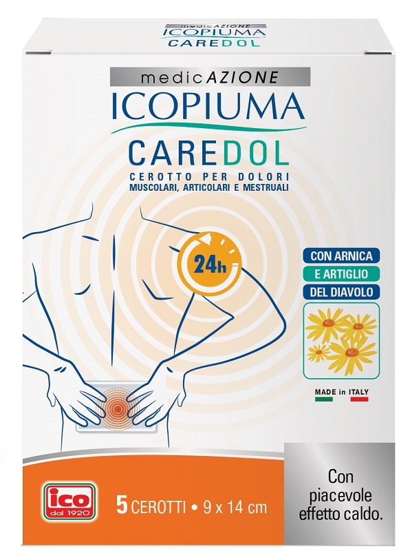 ICOPIUMA CAREDOL CEROTTO DOL RETTANGOLARE 5 PEZZI - Farmacia Mastrangelo 