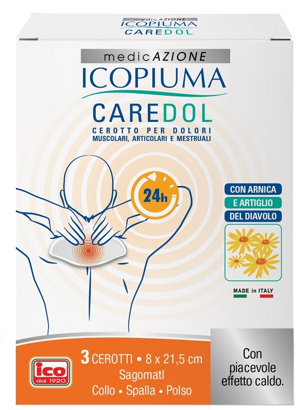 ICOPIUMA CAREDOL CEROTTO DOL COLLO-SPALLA-POLSO 3 PEZZI - Farmacia Mastrangelo 