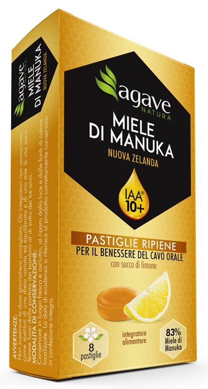 AGAVE NATURA MANUKA IAA 10+ E LIMONE 8 PASTIGLIE 20 G - Farmacia Mastrangelo 