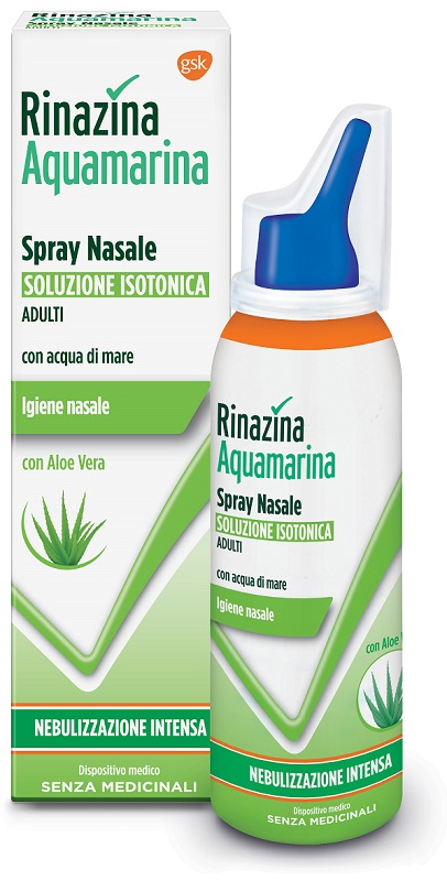 RINAZINA AQUAMARINA ISOTONICA ALOE SPRAY NEBULIZZAZIONE INTENSA 100 ML - Farmacia Mastrangelo 