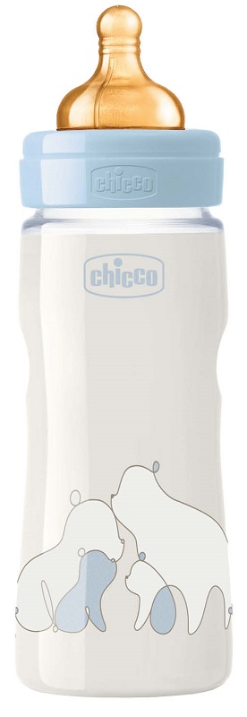 CHICCO BIBERON ORIGINAL 330ML TOUCH REGULAR BOY CON TETTARELLA IN CAUCCIU' - Farmacia Mastrangelo 