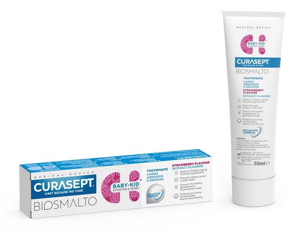 CURASEPT BIOSMALTO BABY KID SENZA FLUORO 50 ML - Farmacia Mastrangelo 