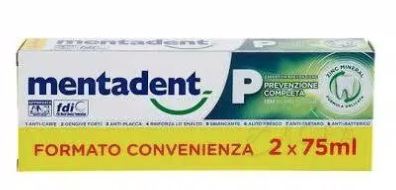 MENTADENT P 2 X 75 ML BITUBO PROMO - Farmacia Mastrangelo 