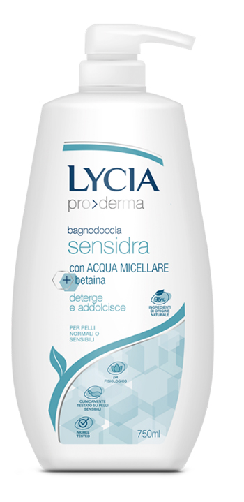 LYCIA PRODERMA BAGNODOCCIA SENSIDRA 750 ML - Farmacia Mastrangelo 