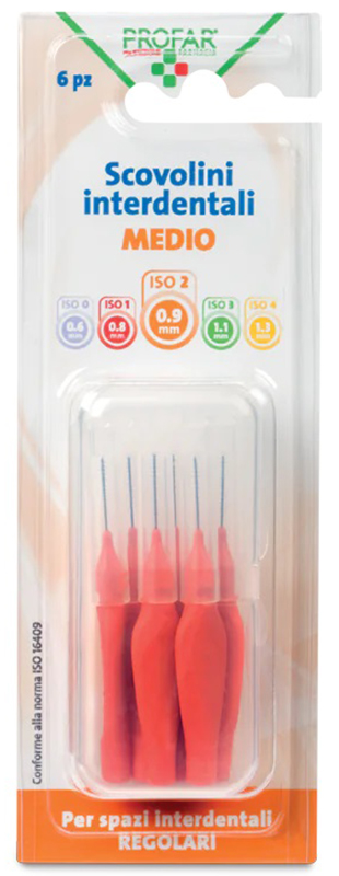 PROFAR SCOVOLINI ARANCIONI 0,9 6 PEZZI - Farmacia Mastrangelo 